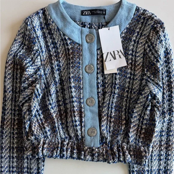 ZARA 💙 Tweed Top & Skirt Set - Picture 11 of 16